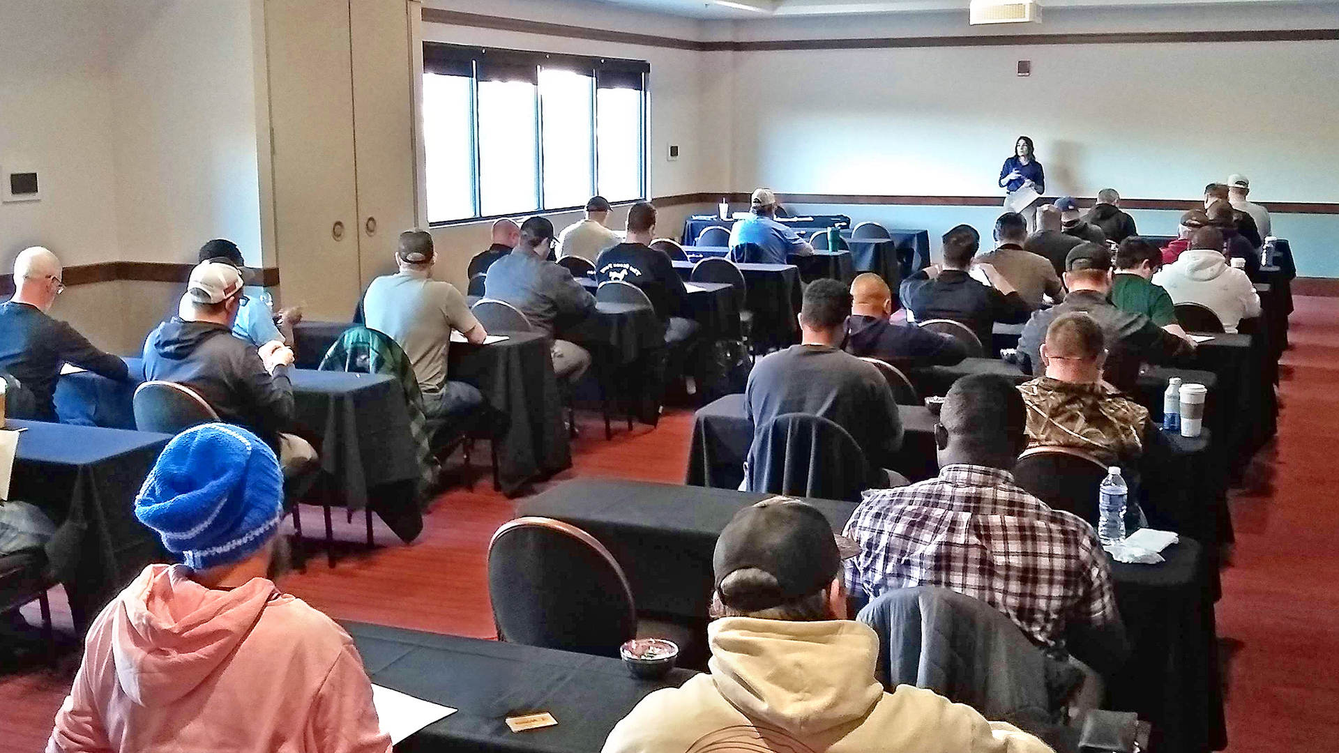 Kim proctoring an ICML certification exam